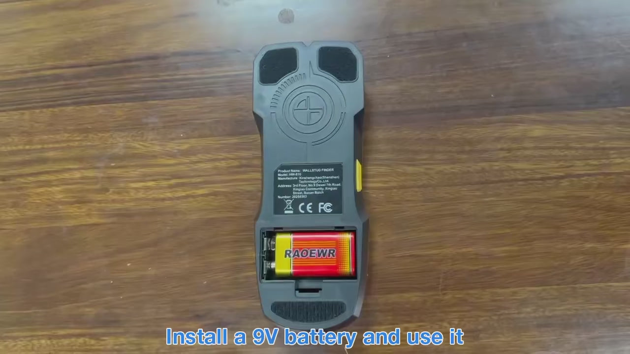 جهاز كشف المعادن المحمول 6 في 1 بشاشة الدقة، لكشف أسلاك التيار المتردد الحية والخشب